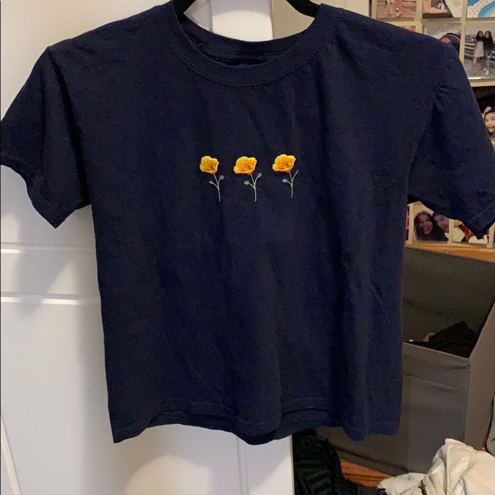 poppy blue shirt